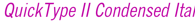 QuickType II Condensed Italic